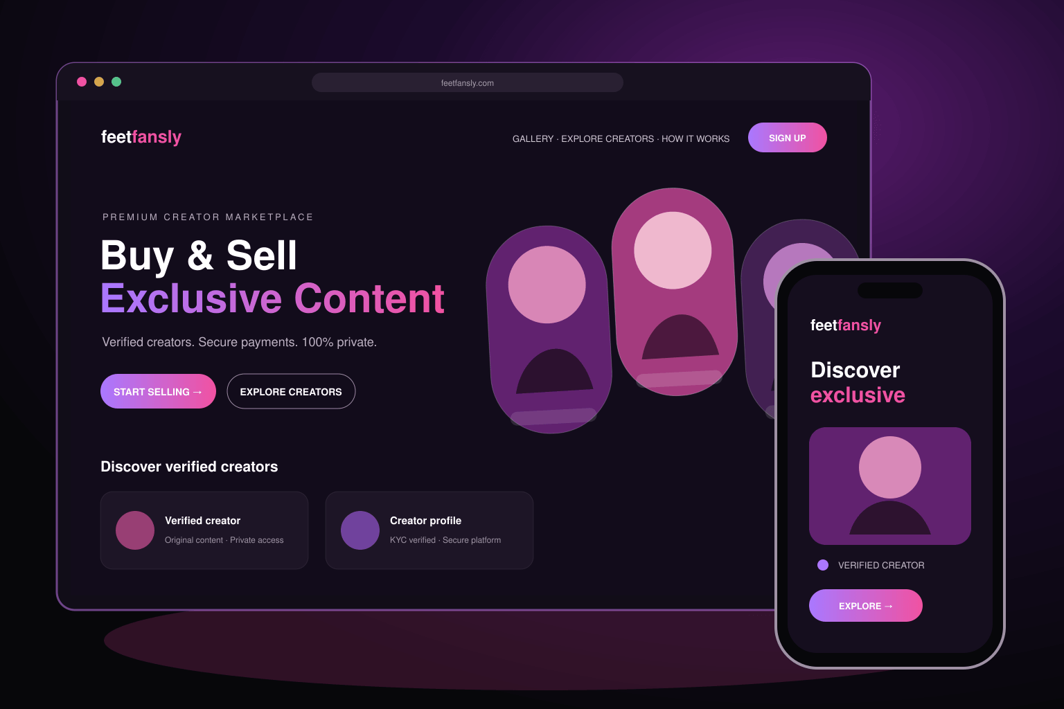 FeetFansly – piattaforma digitale per creator, versione desktop e mobile