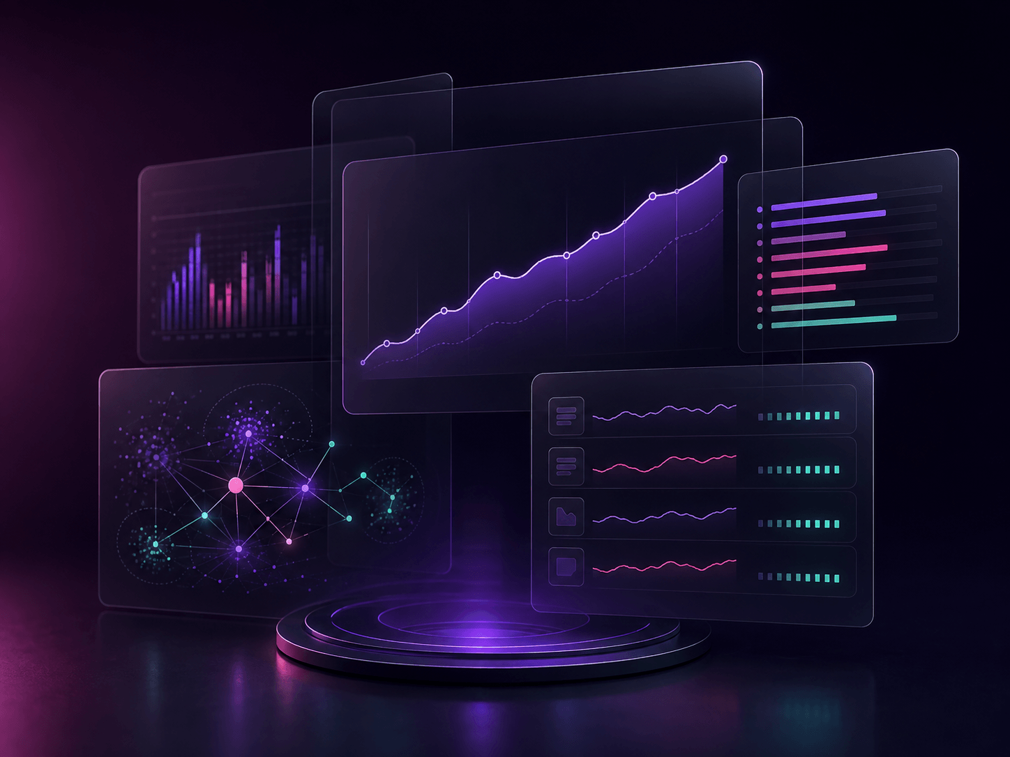 Dashboard SEO con dati di visibilità organica e posizionamento